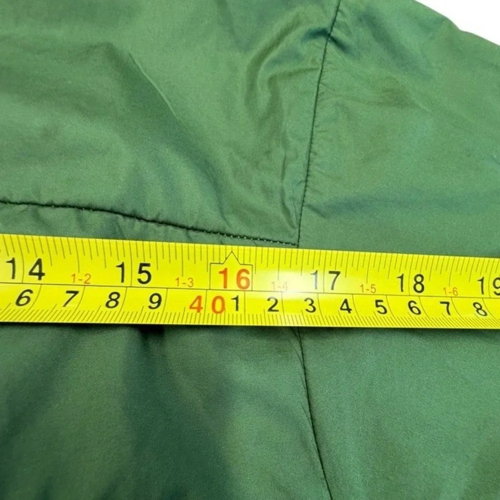 The North Face Mens Reversible Quilted Shirt Jacket Olive Green Plaid SMALL
